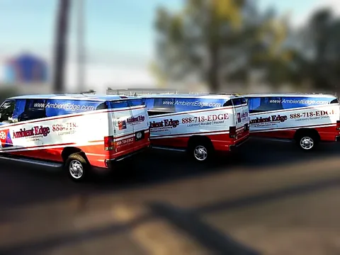 Ambient Edge multi-van fleet by Chicago Fleet Wraps