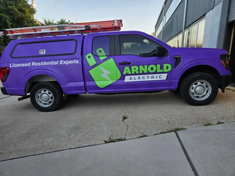 Electric contractor van wrap