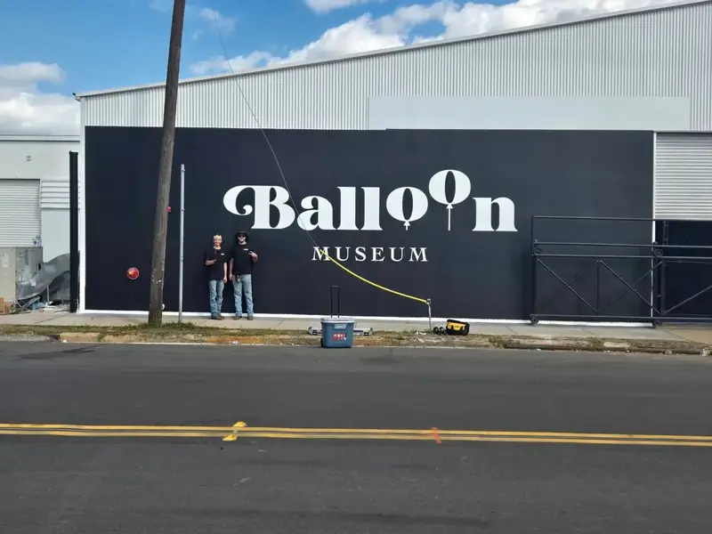 Balloon Museum exterior wall wrap