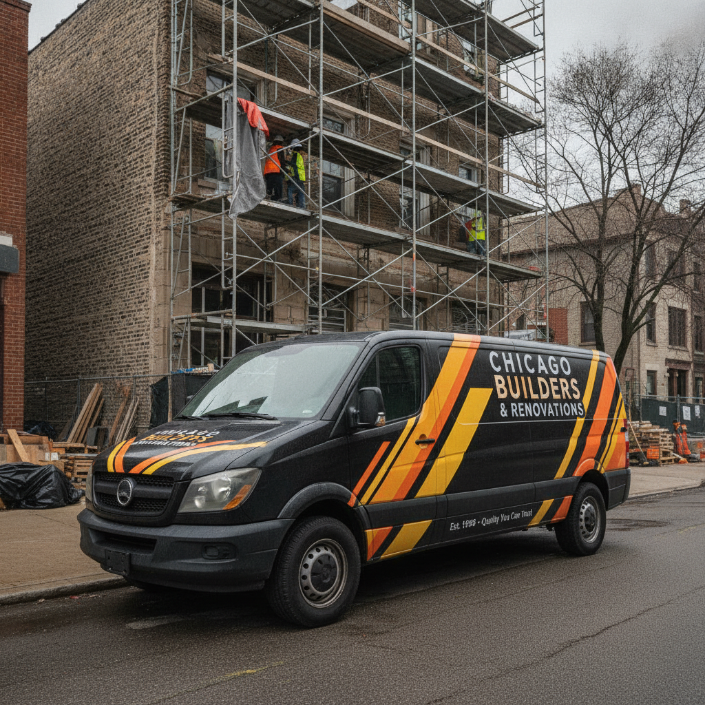 Construction Fleet Wraps Chicago:Trucks, Vans & Equipment Vehicles