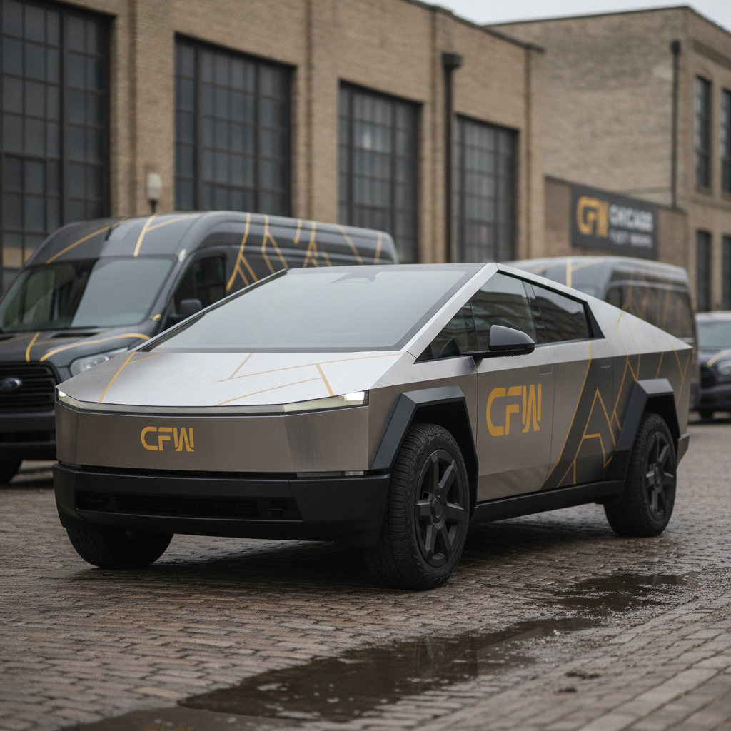 Cybertruck Wrap Near Chicago IL | Chicago Fleet Wraps
