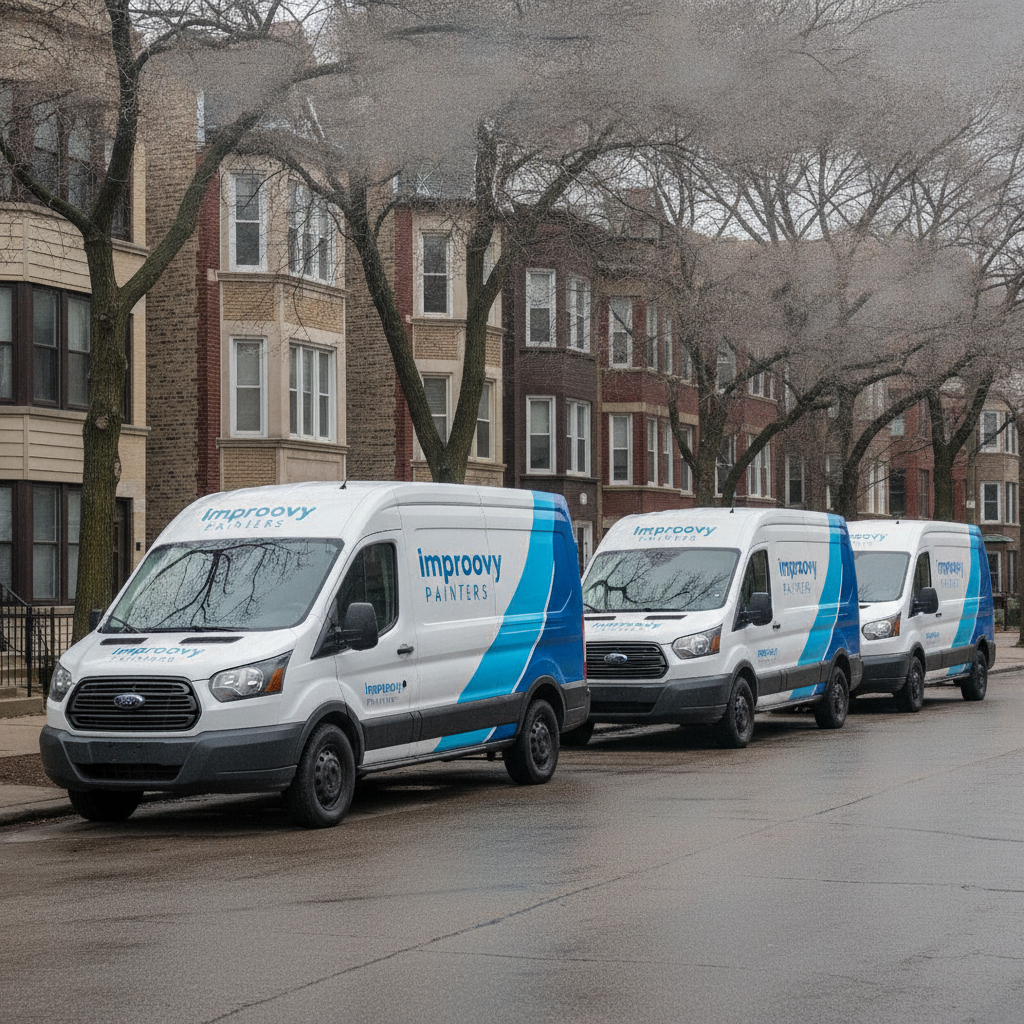 Improovy Painters Fleet Wrap. 5 Cargo Vans