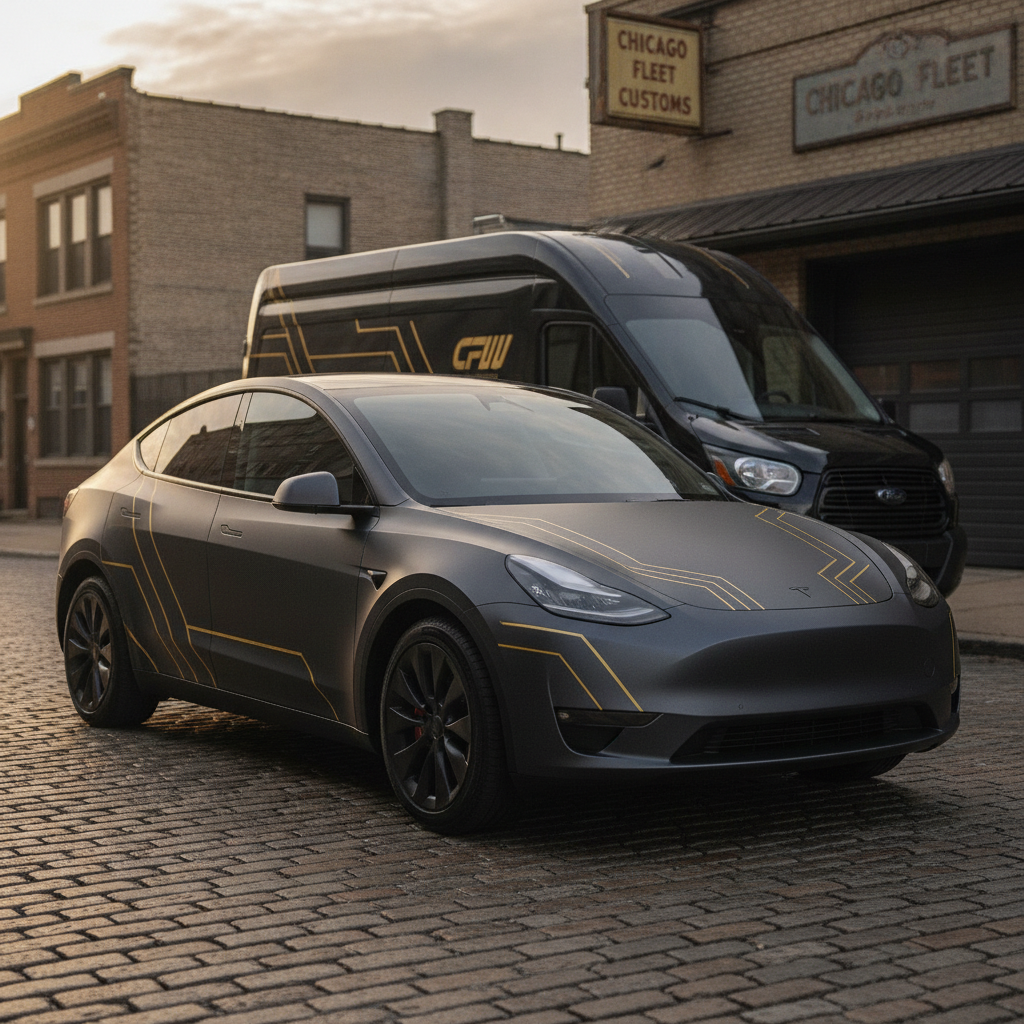 Tesla Wrap vs Factory Paint Chicago | CFW