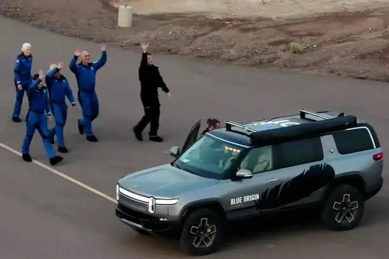 Blue Origin Rivian delivery truck