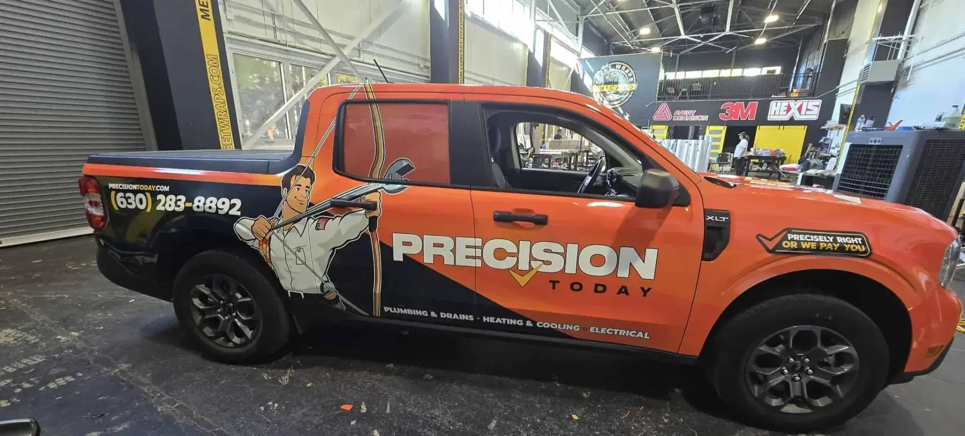 Precision Today HVAC van wrap - Fleet van wrap Chicago Fleet Wraps