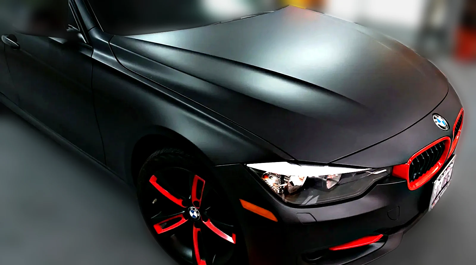 Matte black BMW wrap Chicago