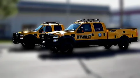 DeWalt tools-sponsor truck by Chicago Fleet Wraps