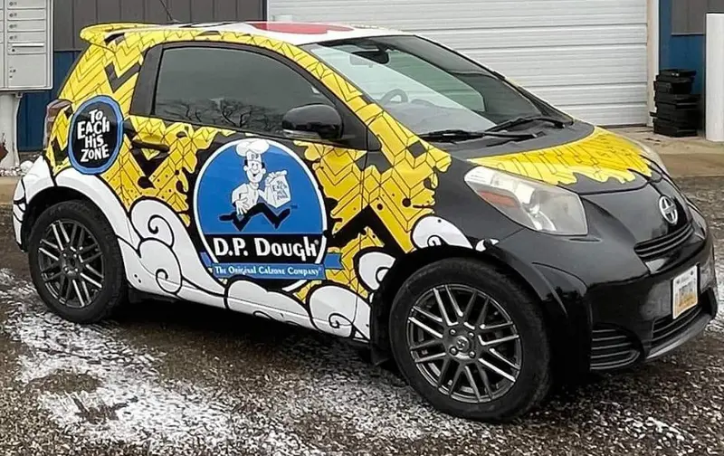 D.P. Dough delivery car wrap Chicago
