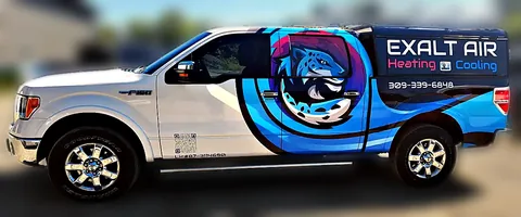 Exalt Air HVAC truck wrap by Chicago Fleet Wraps
