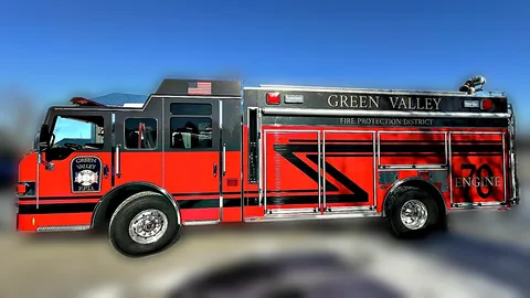 Green Valley Fire Department Emergency Services fire truck wrap by Chicago Fleet Wraps