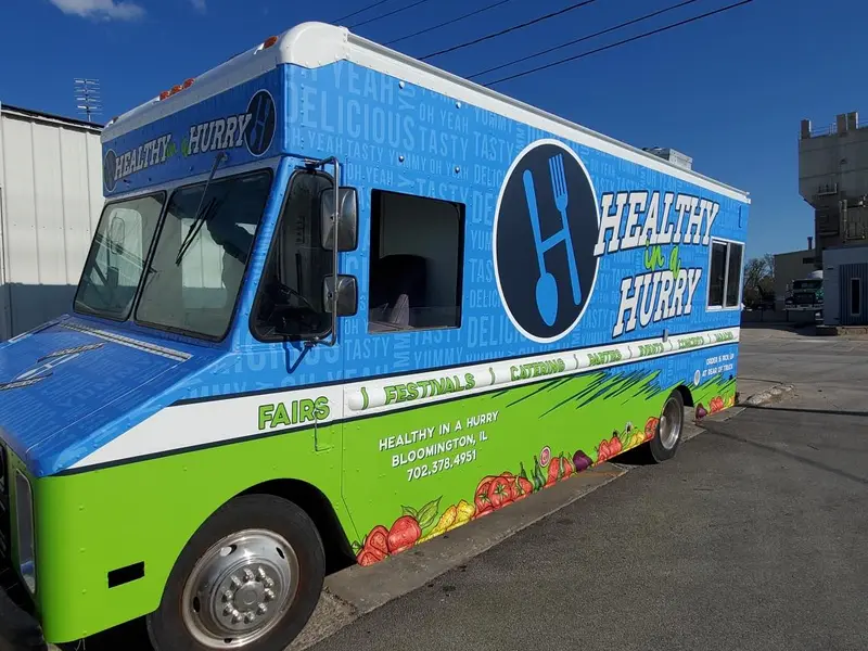 Healthy in a Hurry food truck wrap Chicago