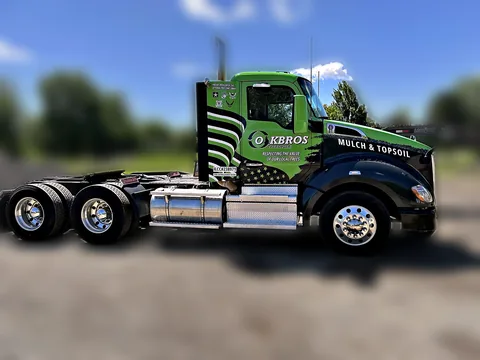 Oak Bros Commercial Semi truck wrap by Chicago Fleet Wraps