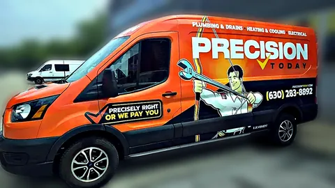 Precision Today HVAC HVAC Sprinter van wrap by Chicago Fleet Wraps