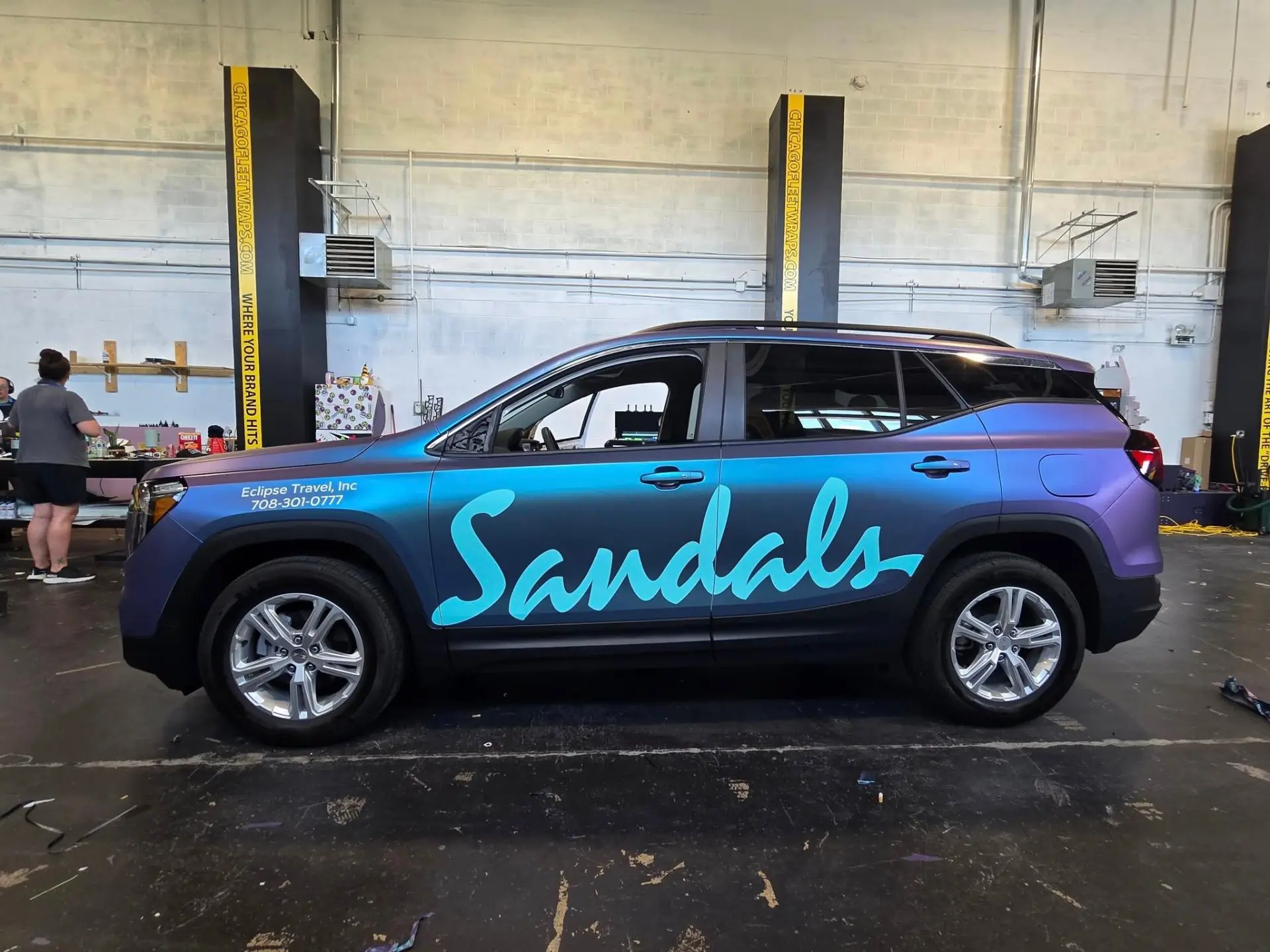 Color change vehicle wrap
