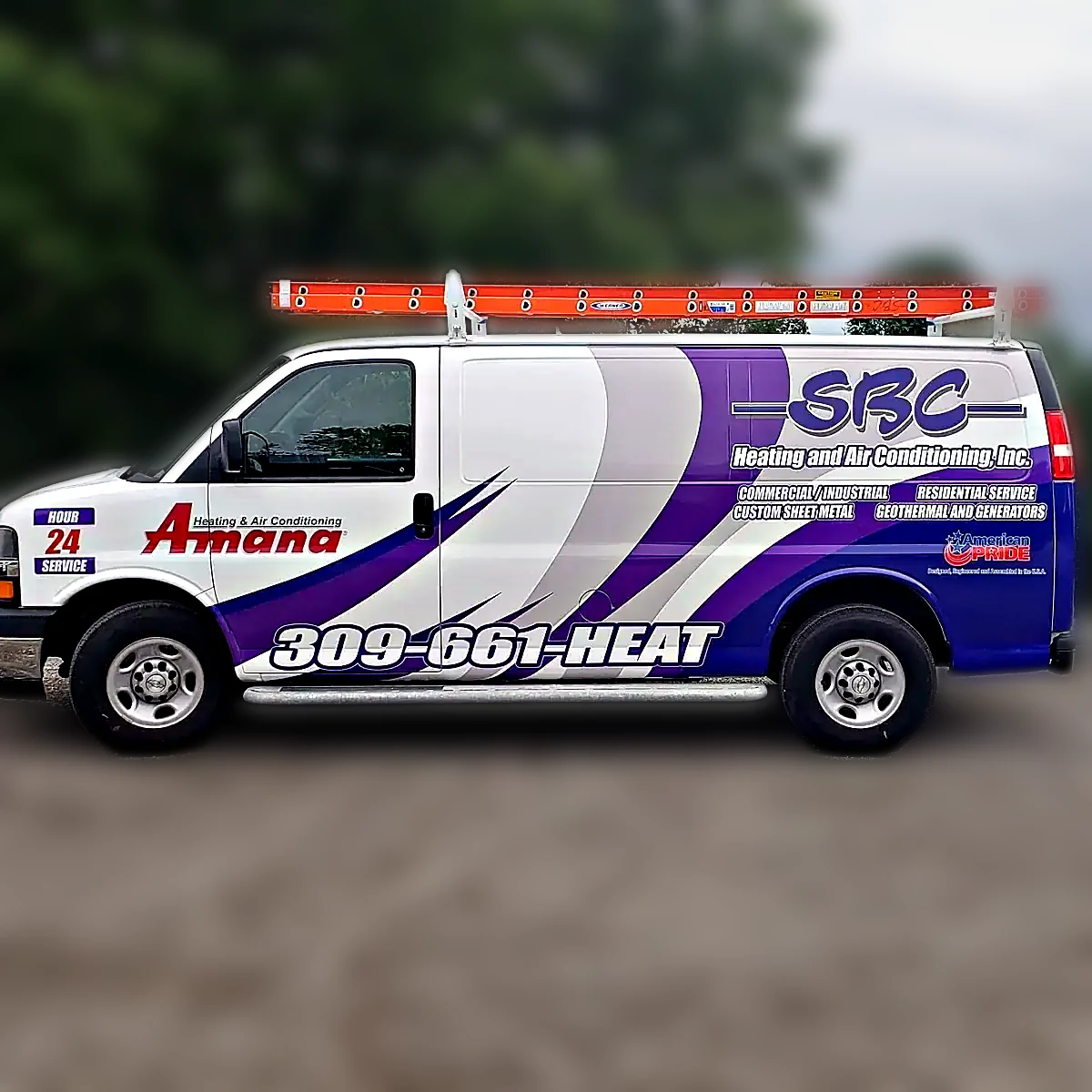 Precision HVAC fleet wrap by Chicago Fleet Wraps