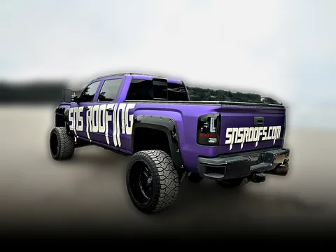 Sns Roofing Roofing pickup truck wrap by Chicago Fleet Wraps