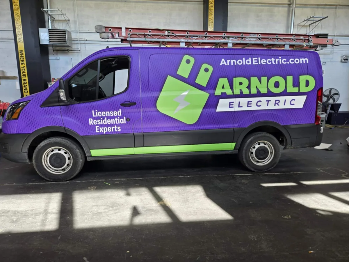 Arnold Electric fleet van wrap Chicago