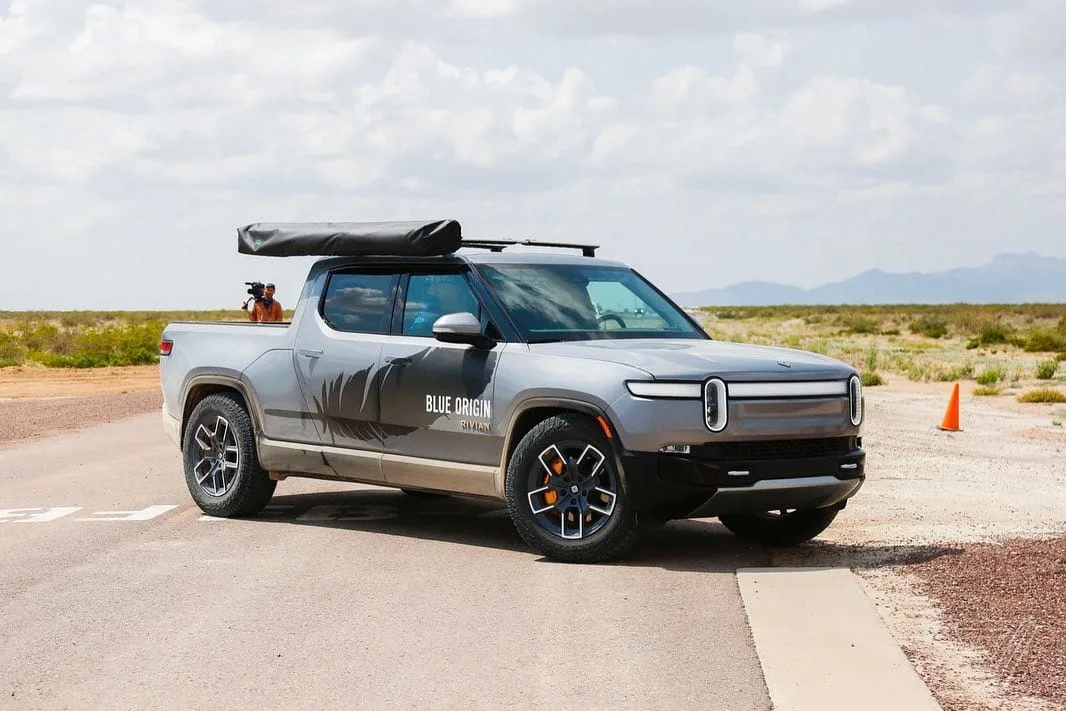 Blue Origin Rivian fleet wrap