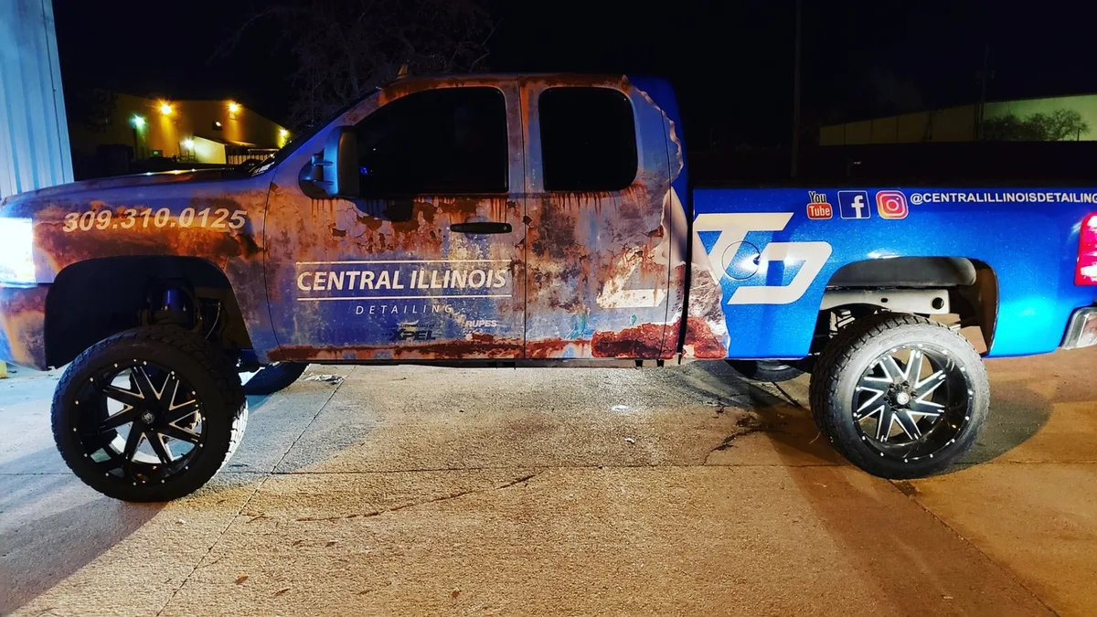 Central IL Detailing pickup wrap — Chicago Fleet Wraps