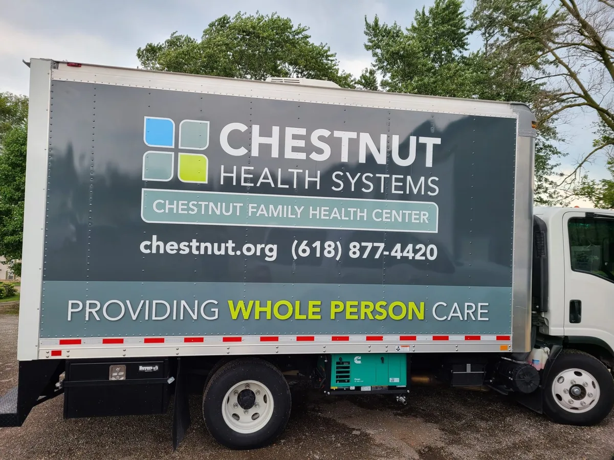Chestnut Health box truck wrap Chicago