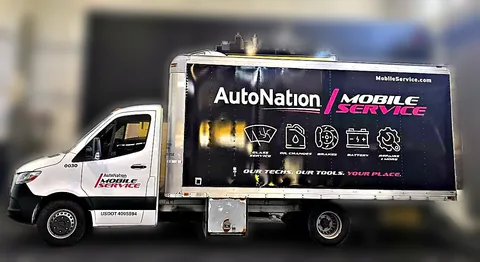 Chicago Autonation Mobile Service box truck wrap by Chicago Fleet Wraps