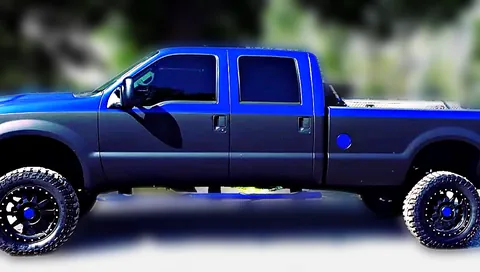 Chicago Blue Matte Black pickup truck wrap by Chicago Fleet Wraps