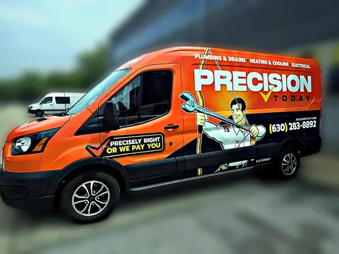 Chicago Precision Today Ford Transit van wrap by Chicago Fleet Wraps