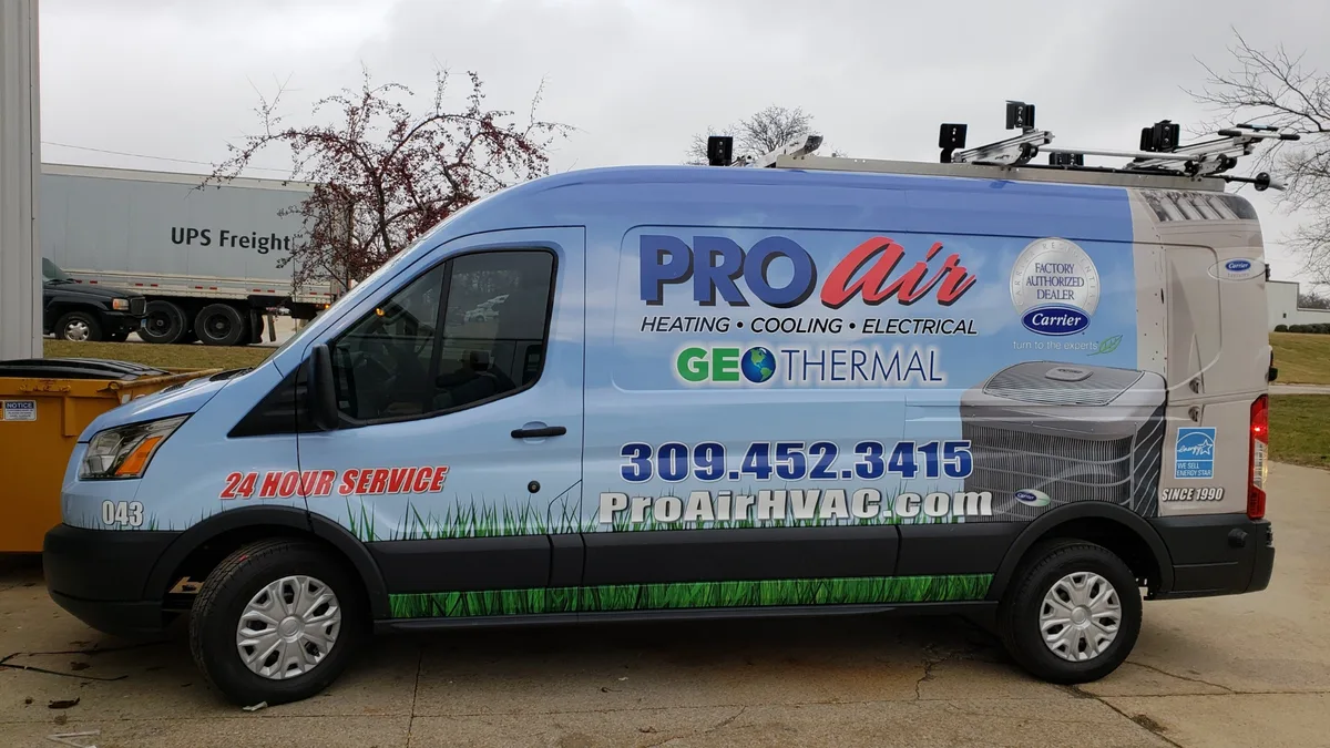 Pro Air HVAC van wrap Chicago