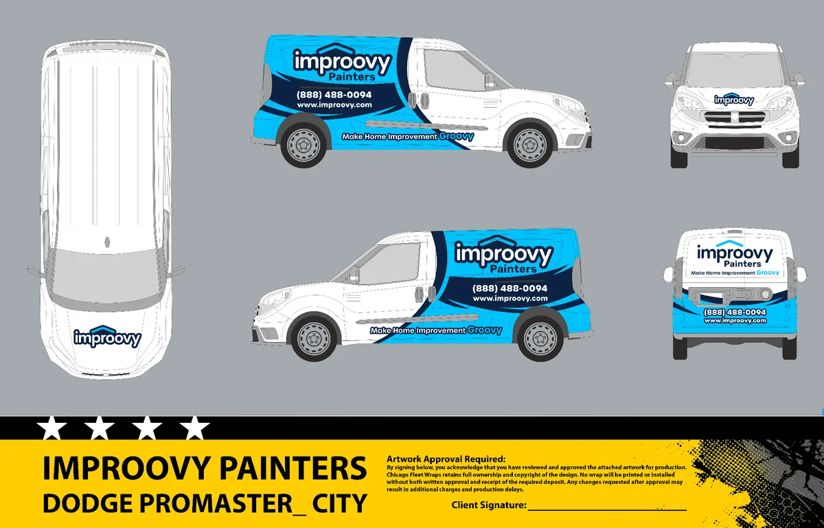 Improovy Painters van wrap Chicago