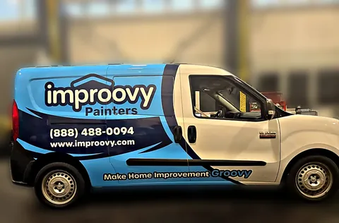 Improovy Painters Cargo Van wrap by Chicago Fleet Wraps