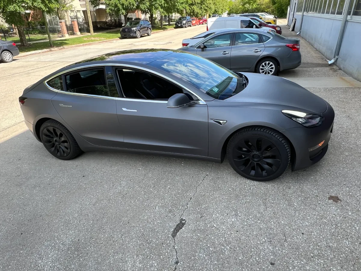 Tesla · Matte Black — Chicago Fleet Wraps