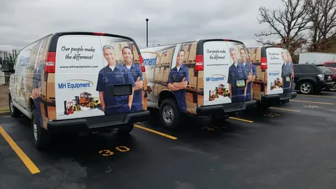 MH Equipment Cargo Van wrap by Chicago Fleet Wraps