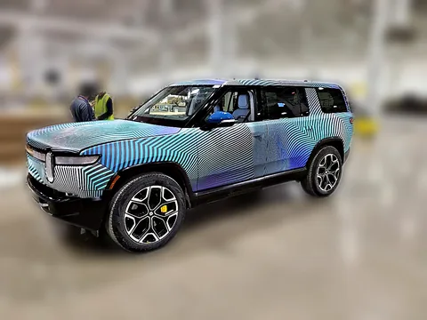 Rivian R1S SUV custom wrap by Chicago Fleet Wraps